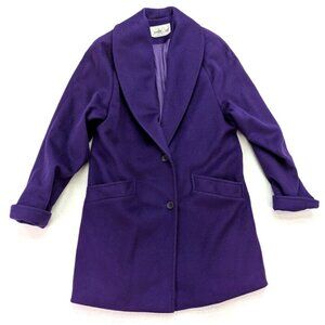 Jennifer Chase Vintage Women's Coat Size Small Purple 100% Wool